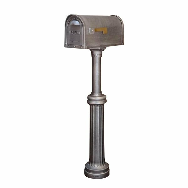 Special Lite Classic Curbside with Bradford Direct Burial Mailbox Post, Swedish Silver SCC-1008_SPK-590-SW